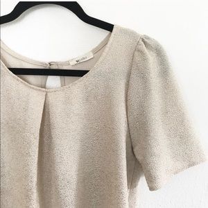 Everly Gold Shimmer Party Dress